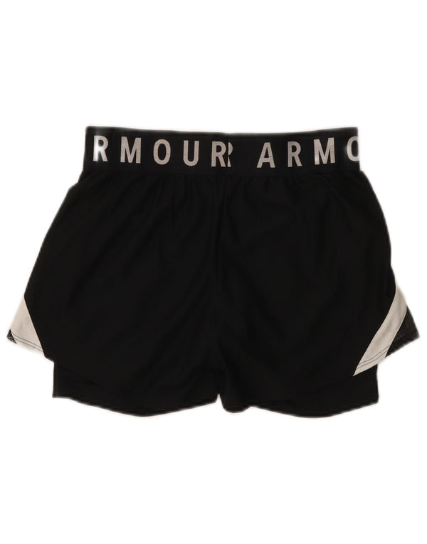 Under Armour Pantalones cortos deportivos Heat Gear para mujer UK 8 Small Black Colourblock