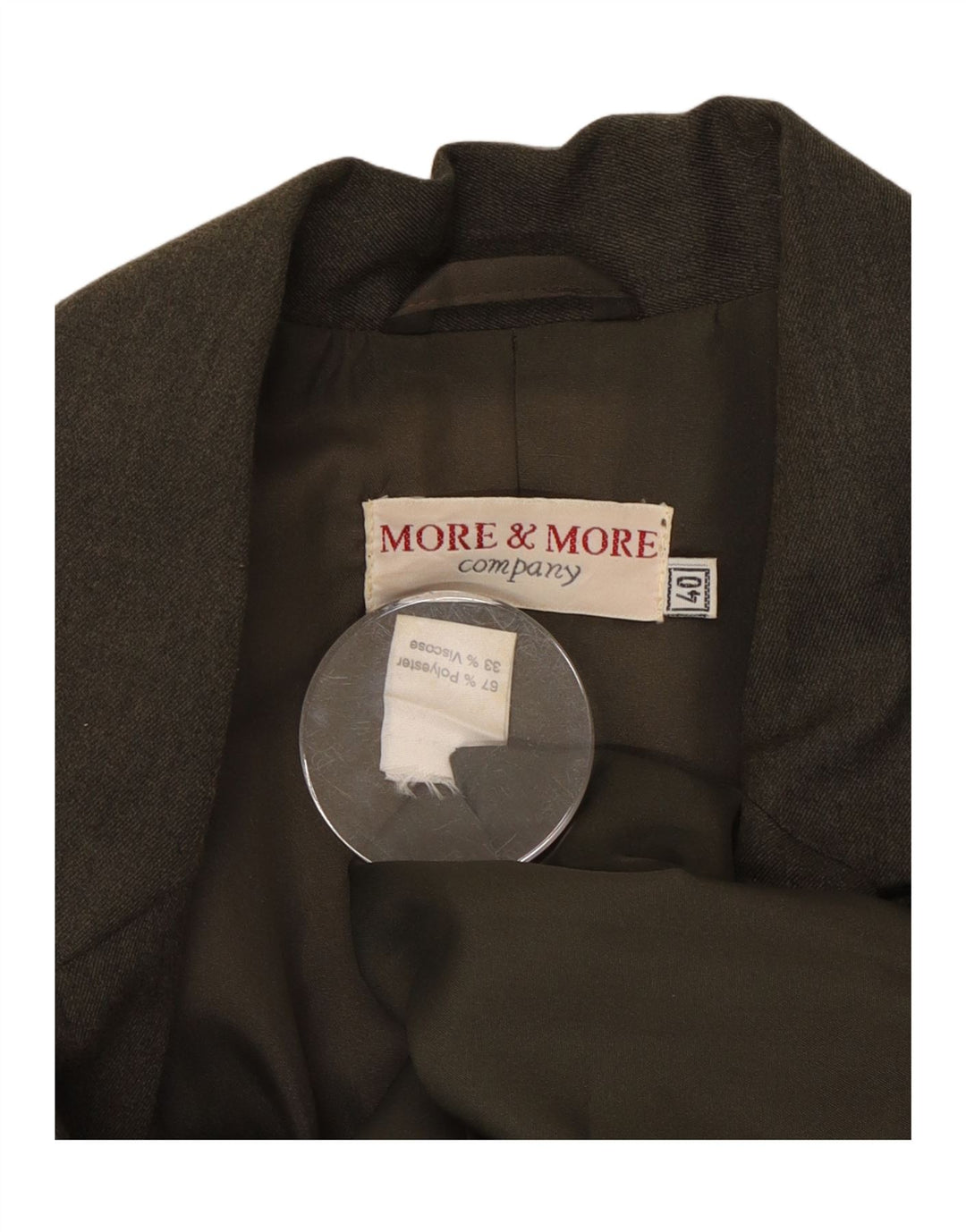 MORE & MORE Chaqueta tipo blazer de 4 botones para mujer EU 40 Poliéster caqui medio