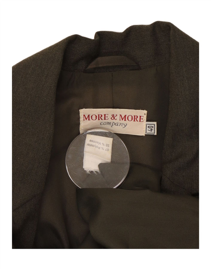 MORE & MORE Chaqueta tipo blazer de 4 botones para mujer EU 40 Poliéster caqui medio
