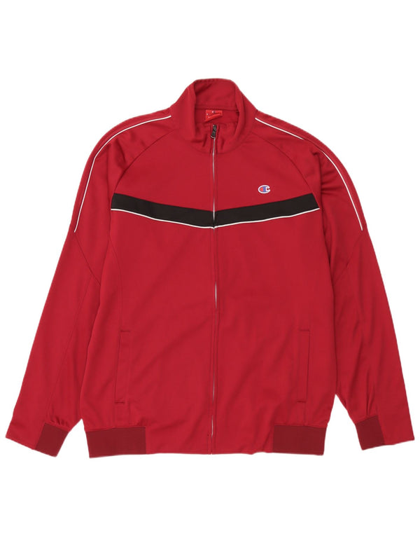 Champion Chaqueta De Chándal Para Hombre 2XL Poliéster Color Block Rojo