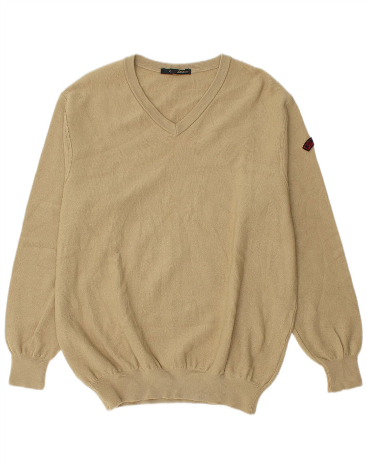 Les Copains Jersey con cuello en V para hombre IT 56 XL Beige