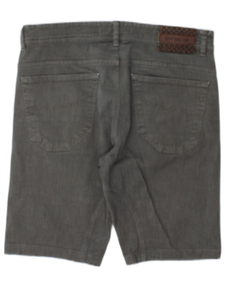 SIVIGLIA Pantalones cortos casuales para hombre W32 Algodón gris medio