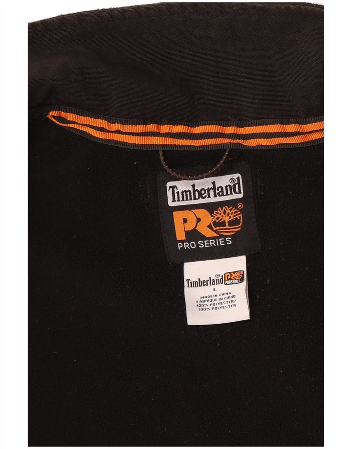 Timberland Chaqueta polar para hombre Reino Unido 40 Grande Poliéster negro