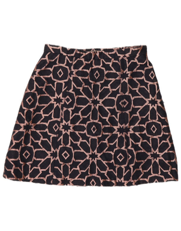 Max&Co. Minifalda para mujer UK 6 XS W26 Poliéster geométrico azul marino