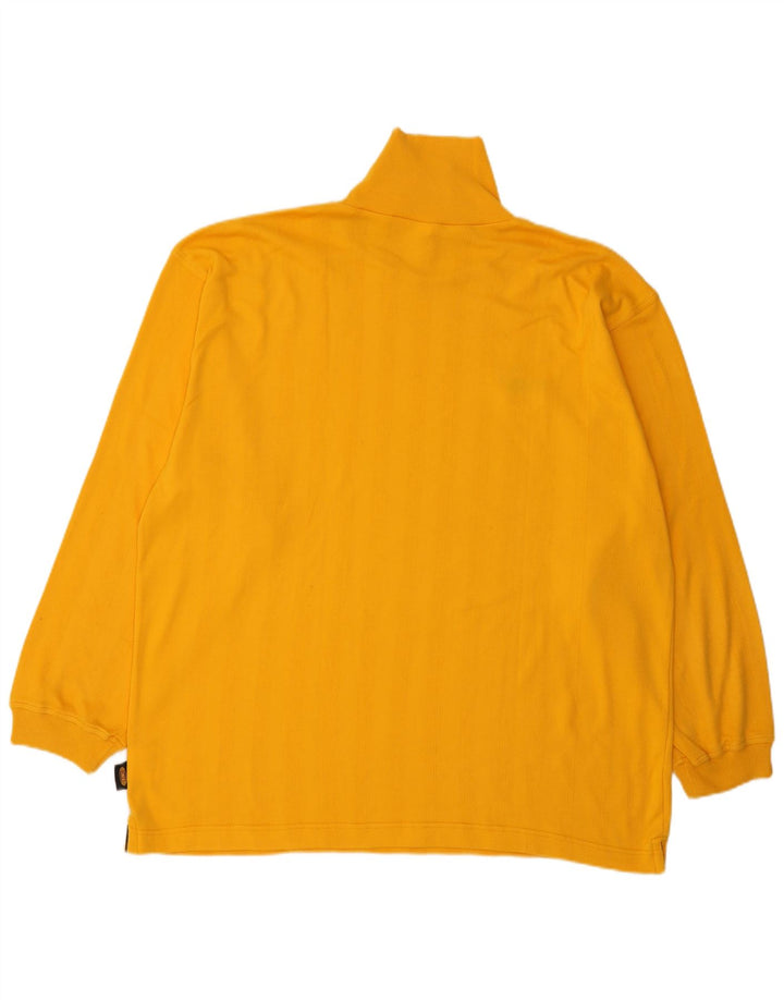 Puma Hombre Top Manga Larga XL Algodón Rayado Amarillo