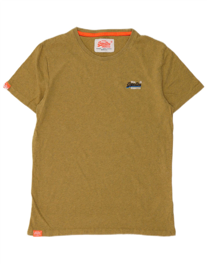 SUPERDRY Camiseta para hombre Top Small Khaki Cotton