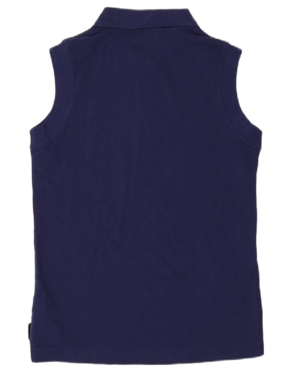 Kappa Polo sin mangas para mujer UK 44 Large Azul marino Algodón