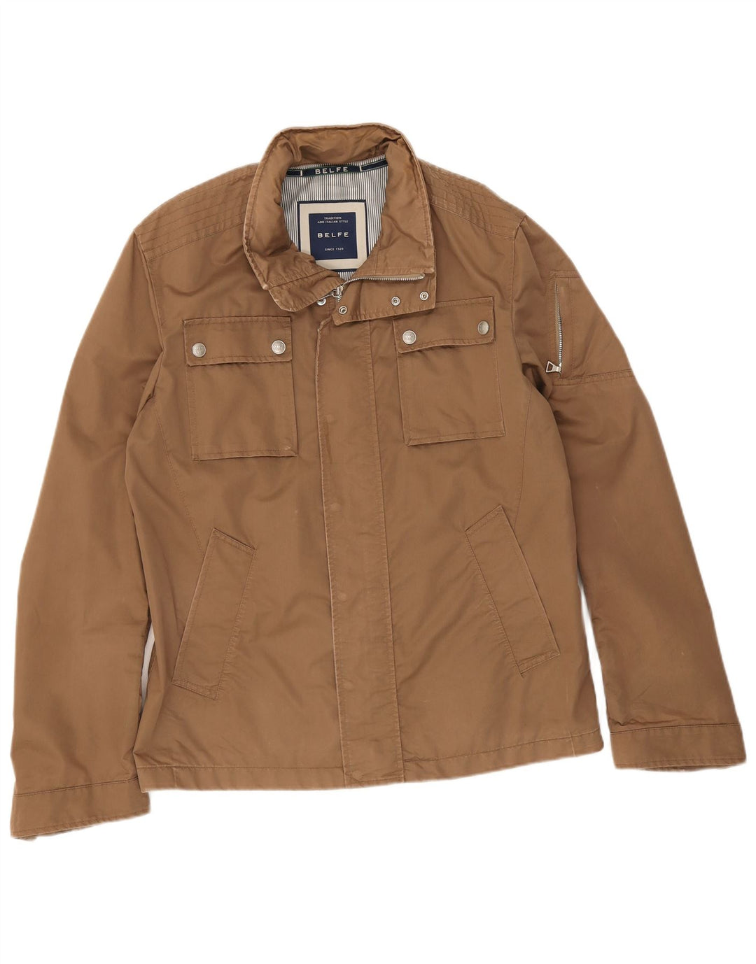 Belfe Chaqueta utilitaria para hombre UK 42 XL Algodón beige