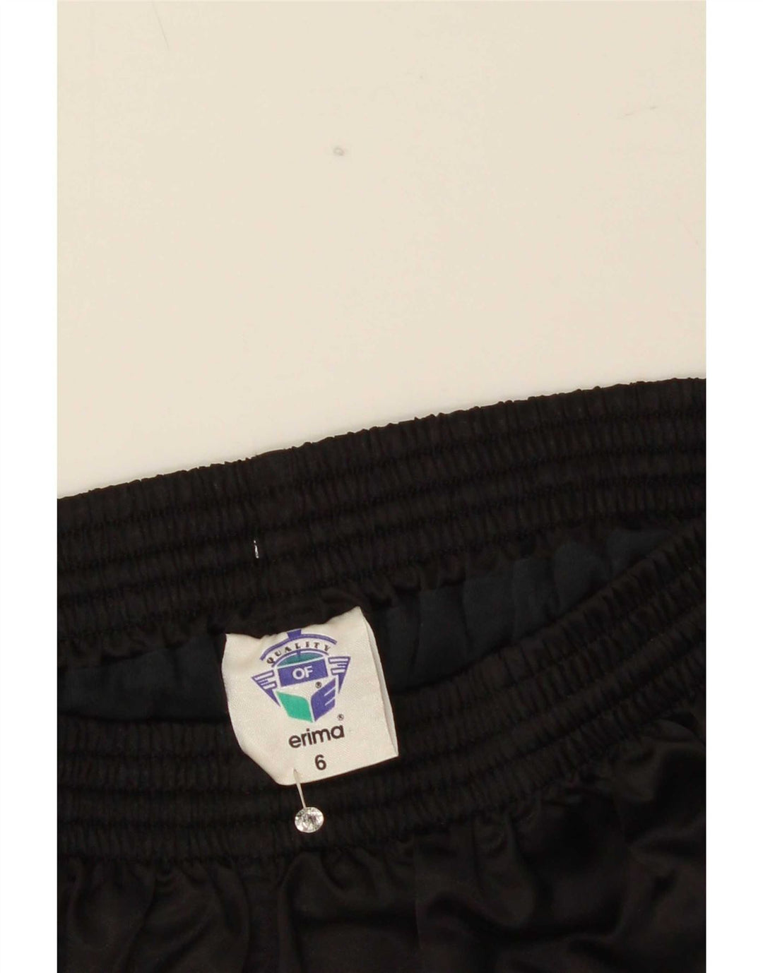 Erima Pantalones cortos deportivos para mujer UK 6 XS Poliéster negro