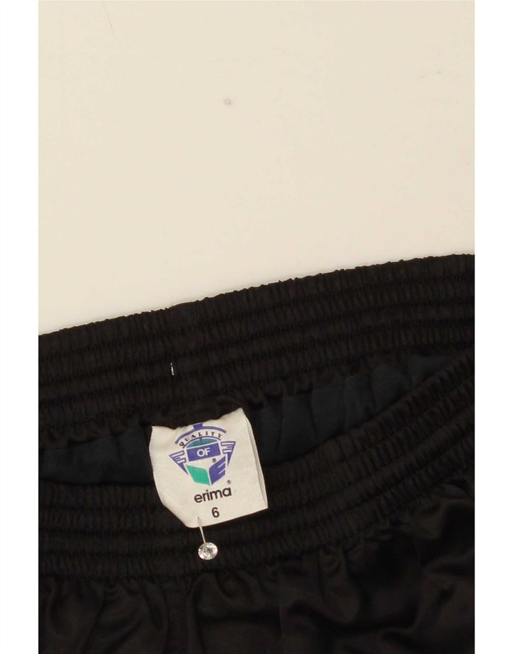 Erima Pantalones cortos deportivos para mujer UK 6 XS Poliéster negro