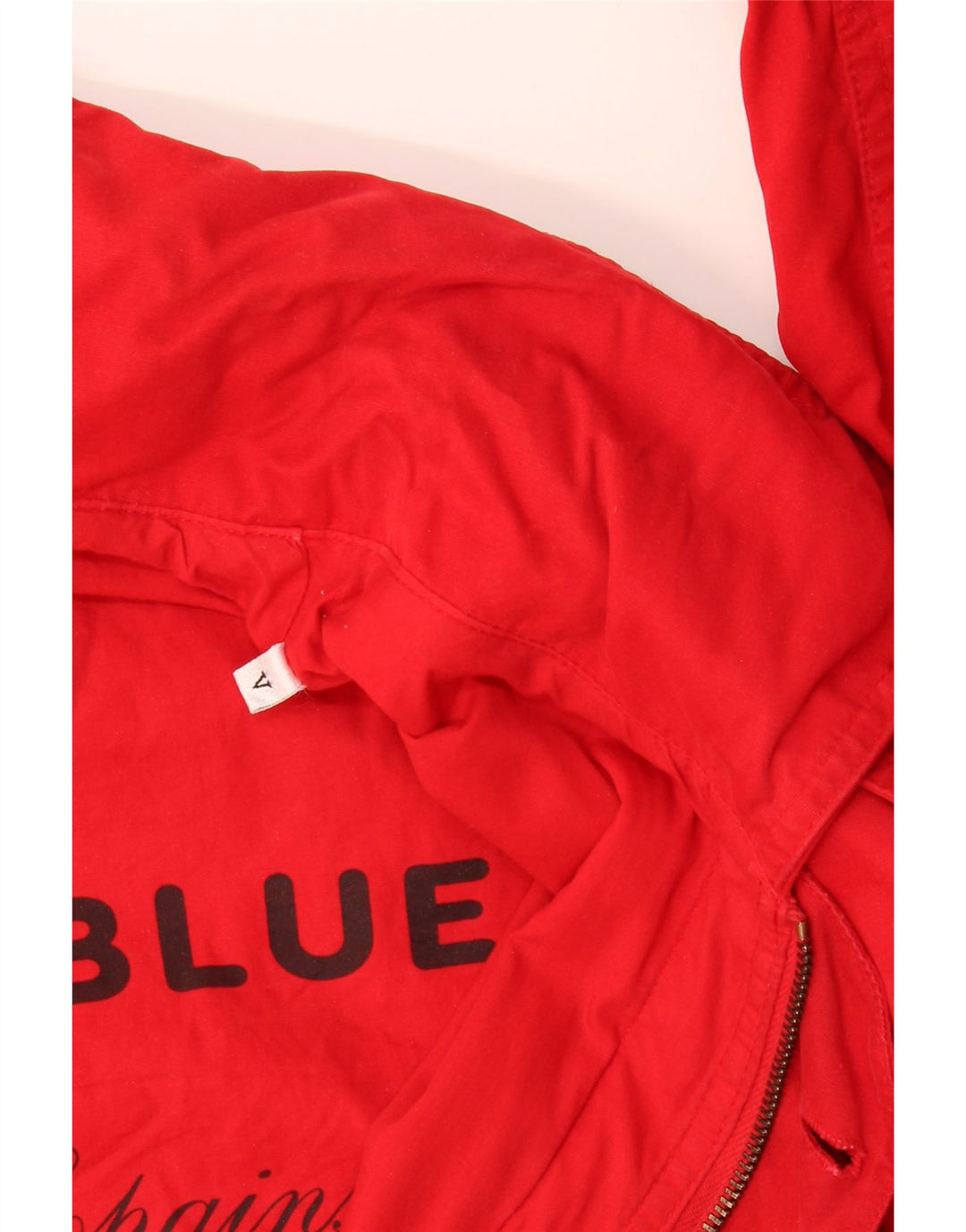 Vintage hombres con capucha chaqueta utilitaria Reino Unido 42 XL rojo