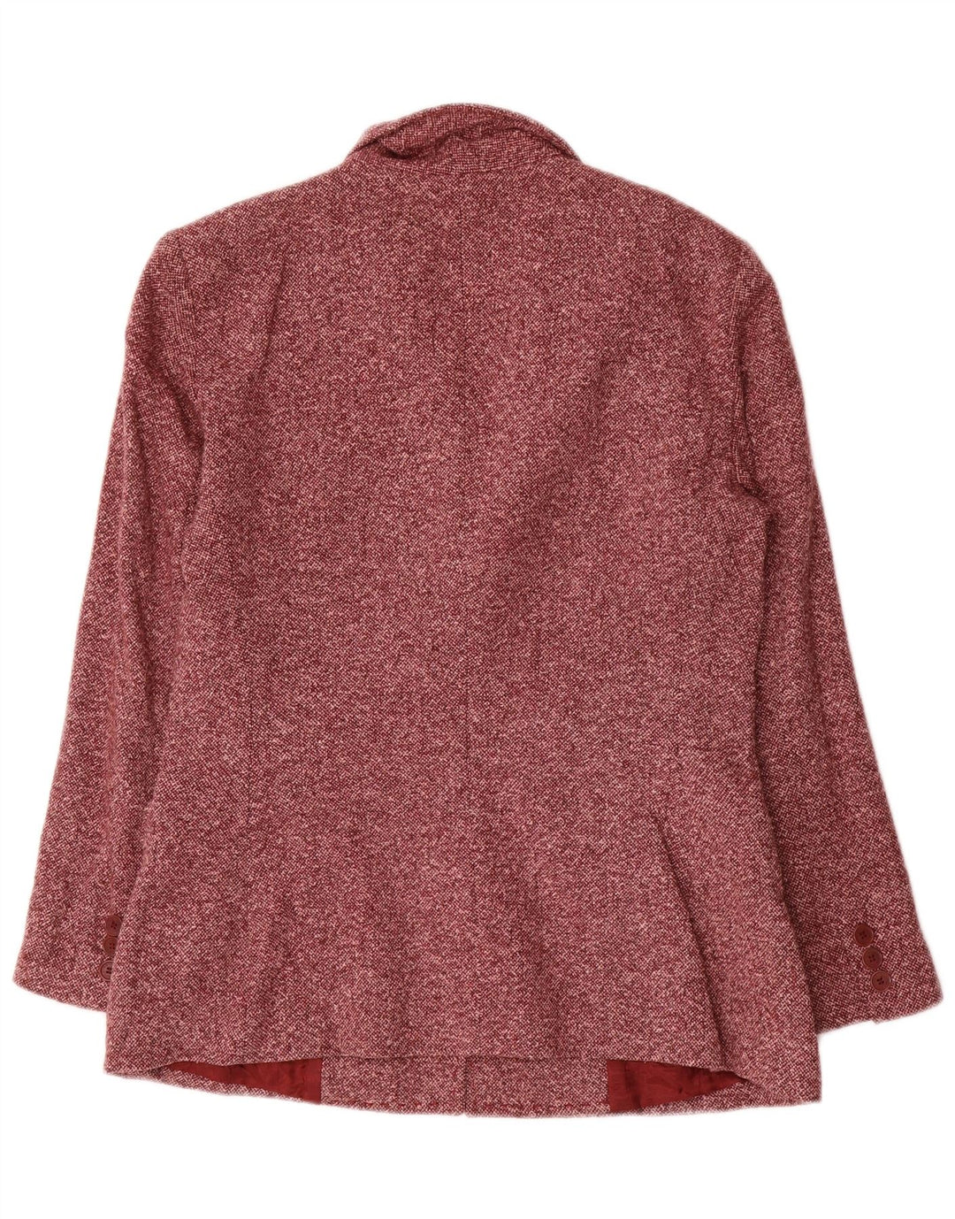 Luisa Spagnoli Chaqueta tipo blazer de 3 botones para mujer IT 44 Lana moteada roja mediana