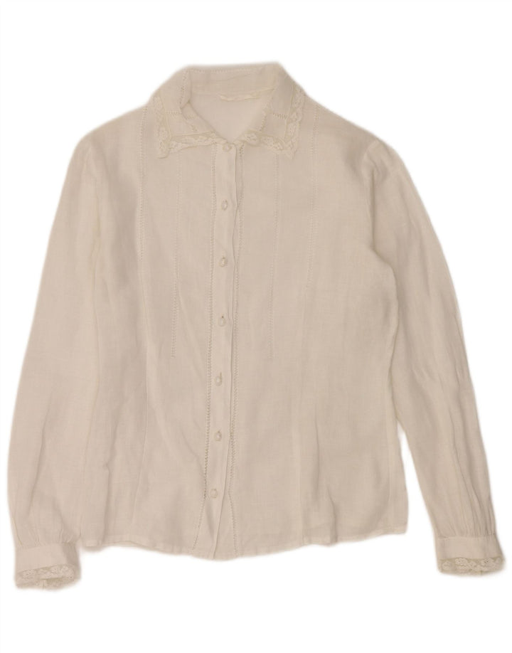 Blusa Camisa Niña Vintage 13-14 Años Blanco