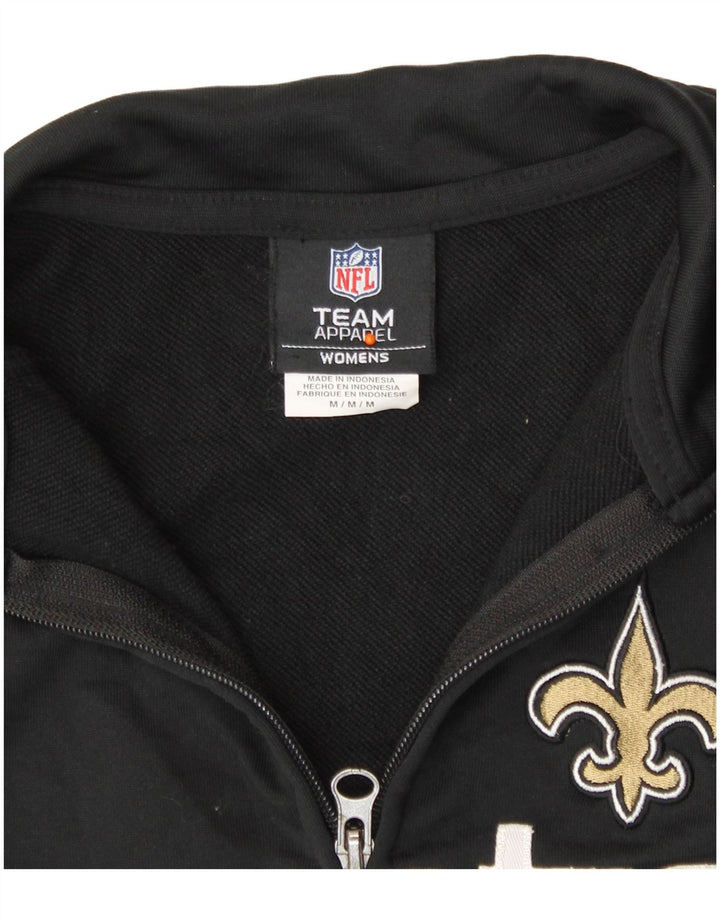 NFL New Orleans Saints - Chaqueta de chándal para mujer, talla M, color negro