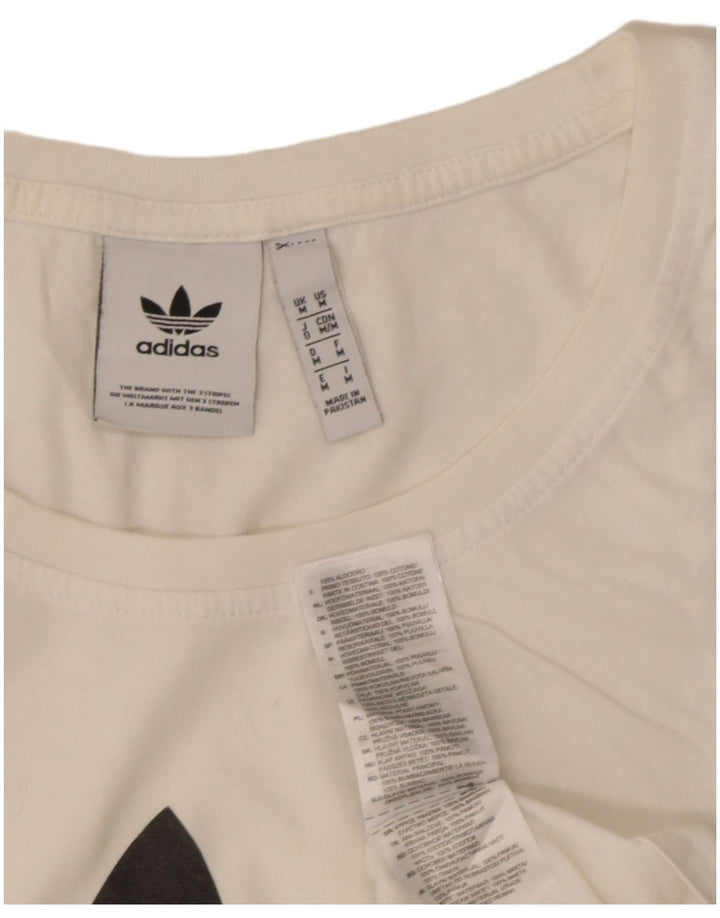 Adidas Hombre Graphic Vest Top Medio Algodón Blanco