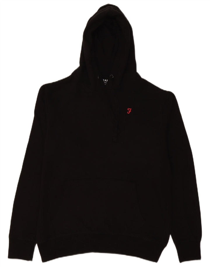 Farah Hombre Sudadera Con Capucha Jumper Medium Negro Algodón