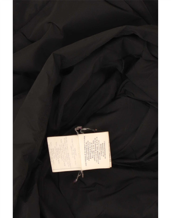 Ermanno Scervino Abrigo acolchado para mujer IT 42 Medio Negro Poliéster
