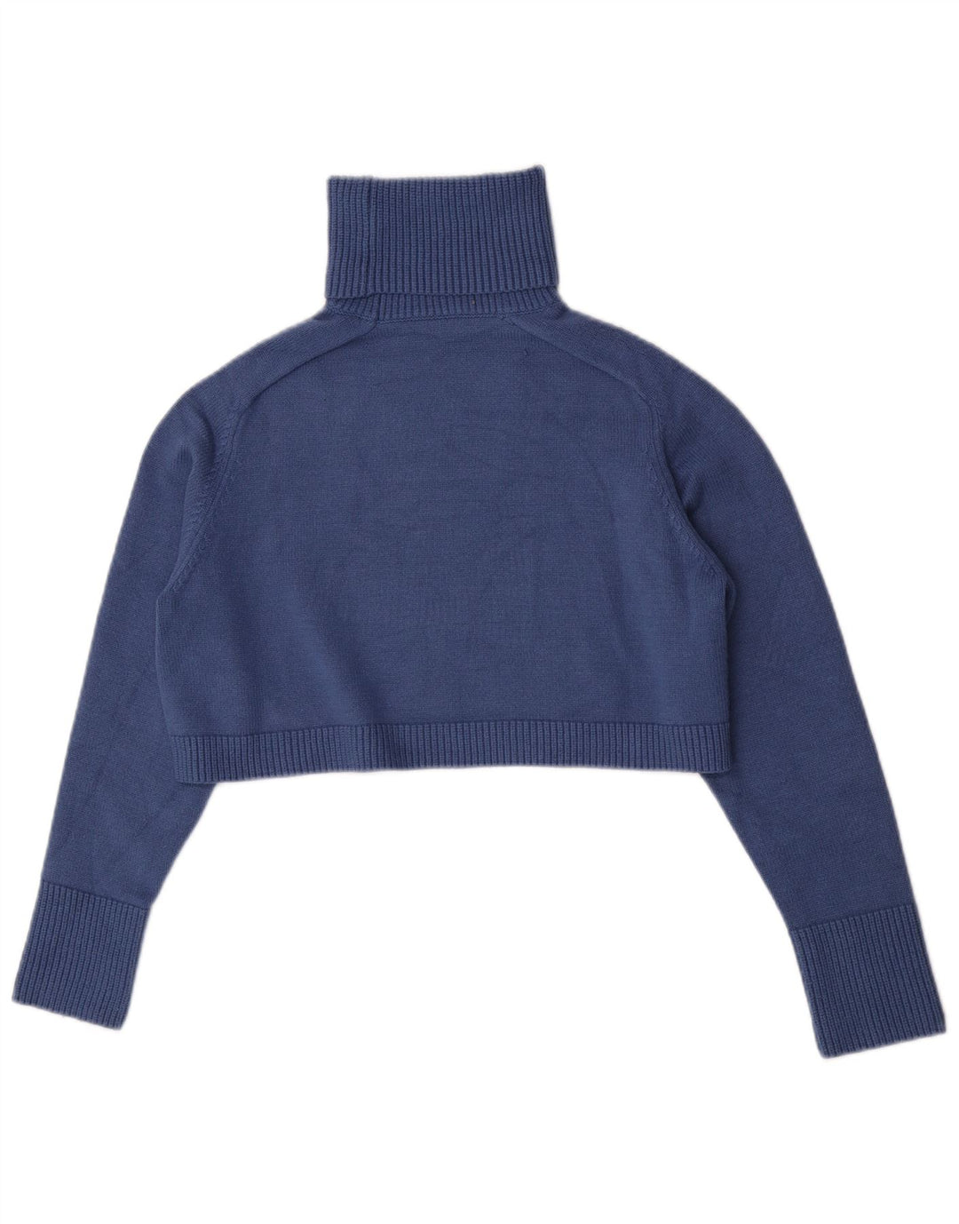 Zara Mujer Oversize Crop Roll Neck Jumper Sweater UK 10 Small Azul