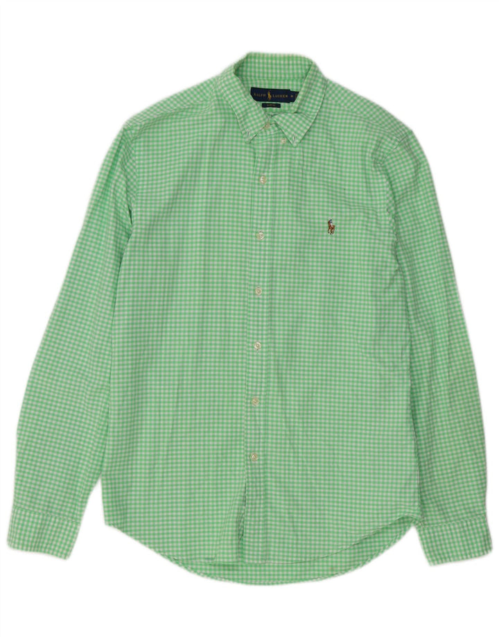 Ralph Lauren Camisa Slim Fit De Algodón A Cuadros Verde Medio Para Hombre