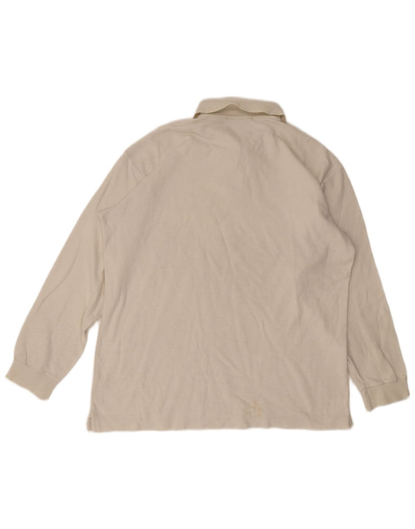 Fila Polo de manga larga para hombre US 42 grande blanco