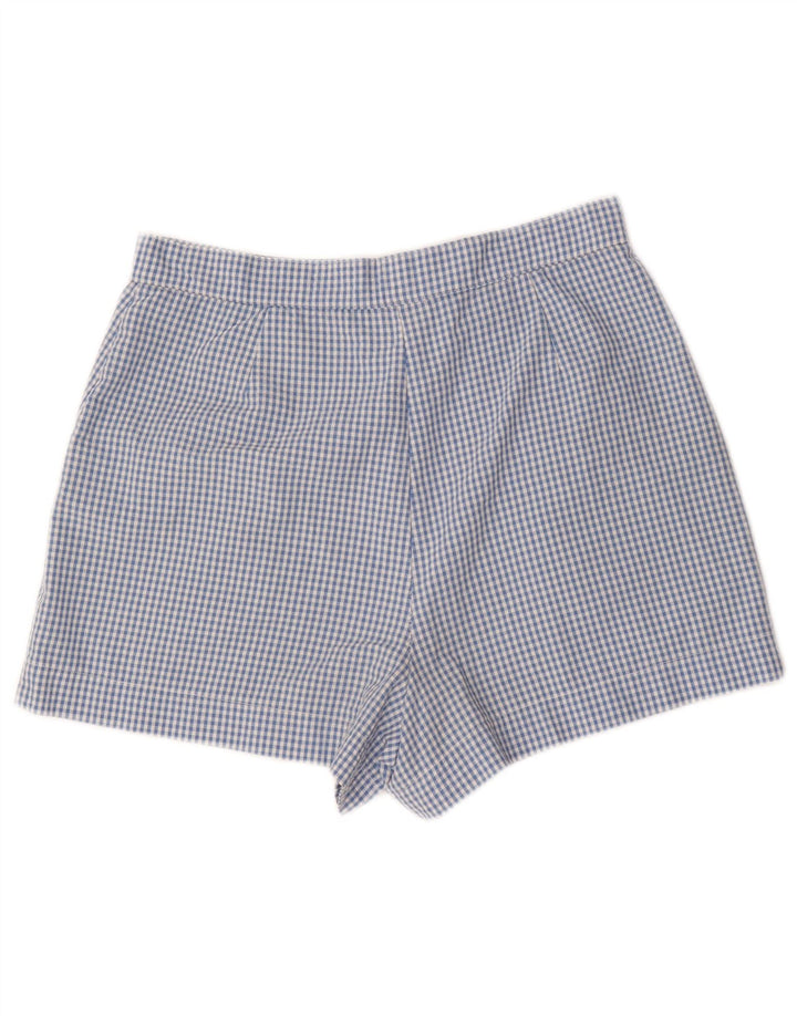 Sergio Tacchini Pantalones cortos casuales para mujer IT 44 Medium W28 Blue Gingham