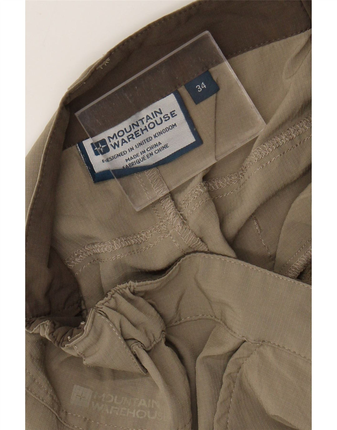 Pantalones cortos tipo cargo para hombre Mountain Warehouse W34 Large Khaki