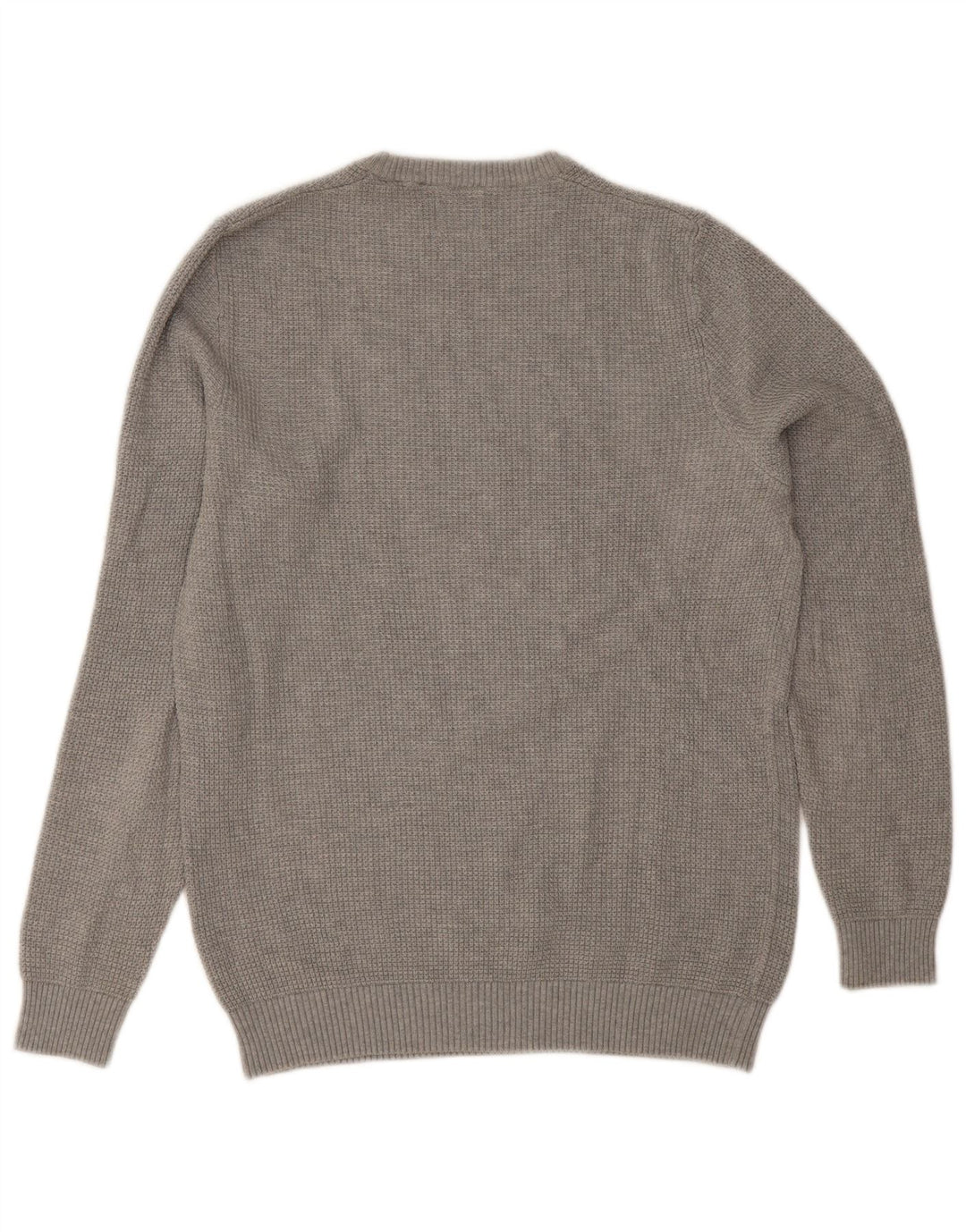 Zara Hombre Jersey Cuello Redondo Jersey Algodón Gris Medio