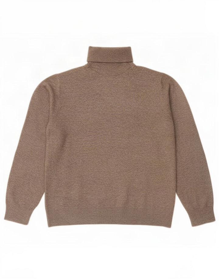 Marks & Spencer Jersey con cuello vuelto para hombre Poliéster marrón medio