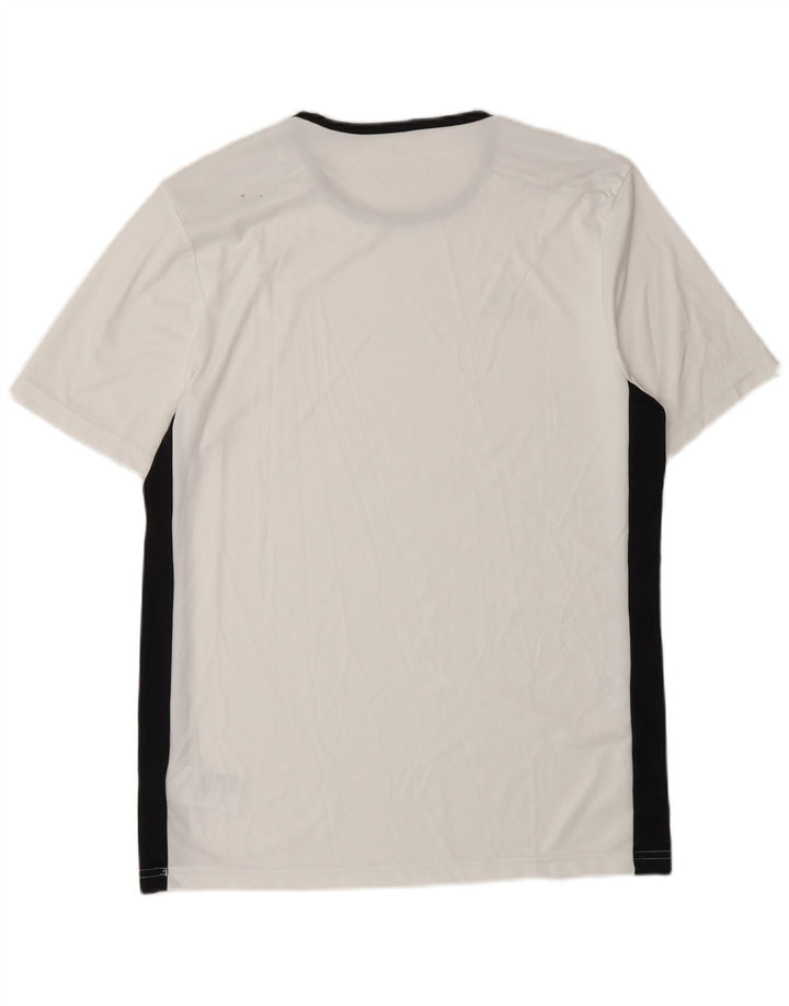 Adidas Hombre Aeroready Camiseta Superior Medio Blanco Colorblock Poliéster