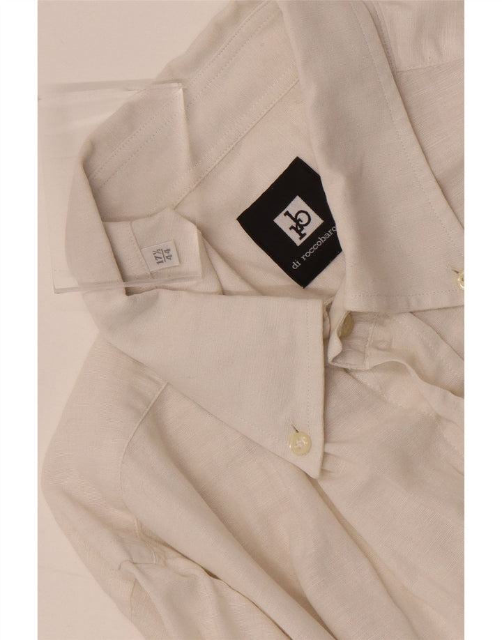 ROCCOBAROCCO Camisa Hombre Talla 44 17 1/2 XL Blanco