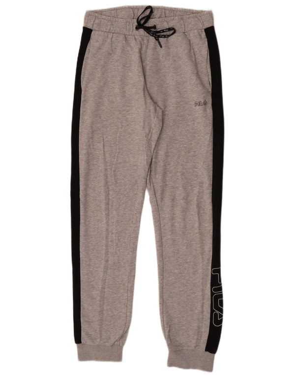 Fila Pantalones de chándal para hombre Joggers UK 44 Medium Grey Colourblock Sports