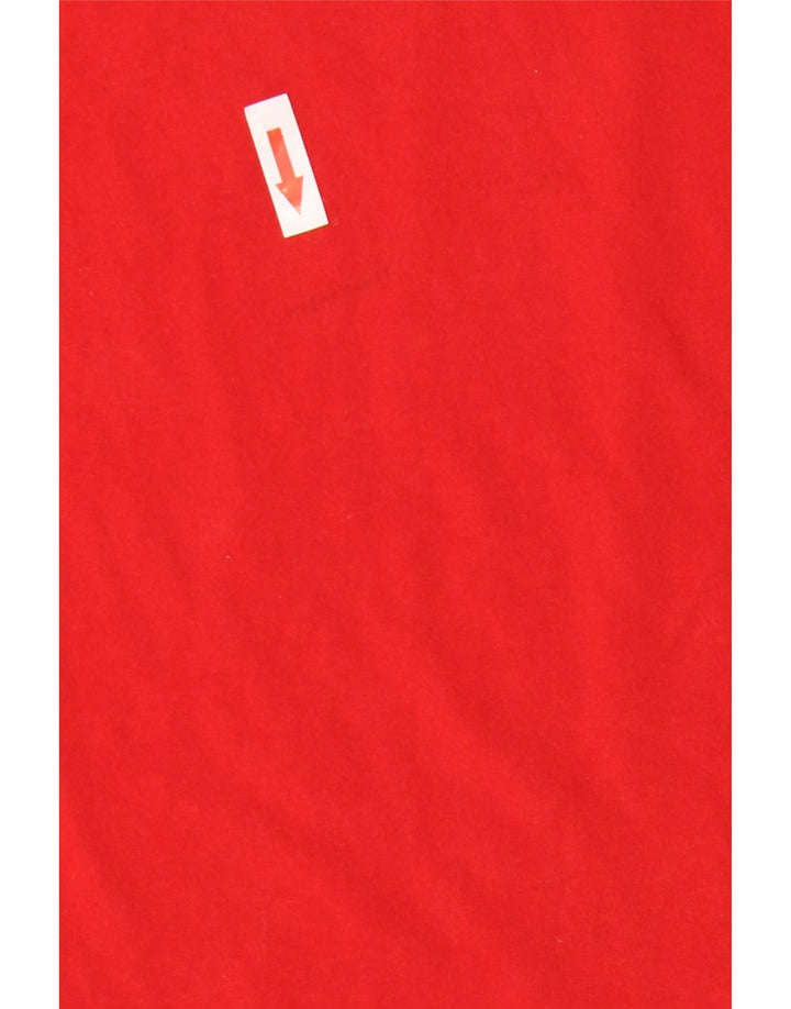 ADIDAS Camiseta Climalite para hombre Top Algodón rojo medio