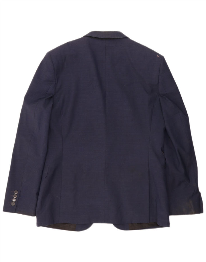 John Lewis Chaqueta tipo blazer de 2 botones para hombre UK 38 Mediana lana azul marino