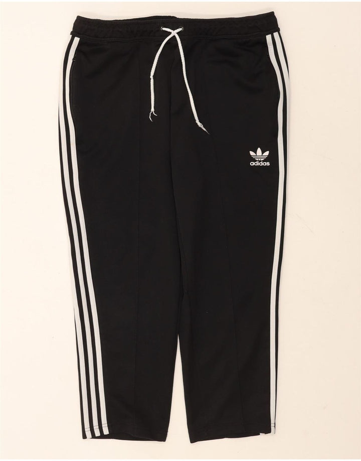 Adidas Mens Capri Chándal Pantalones Grande Negro Poliéster
