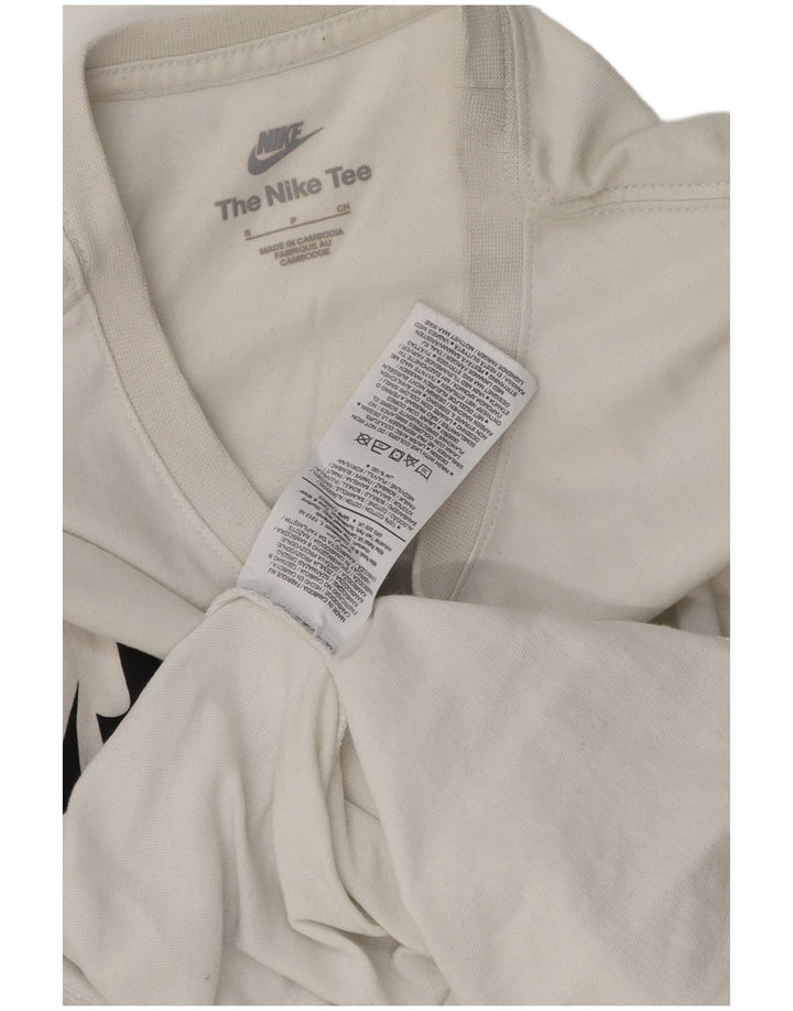 Nike - Camiseta gráfica para hombre, talla pequeña, algodón blanco