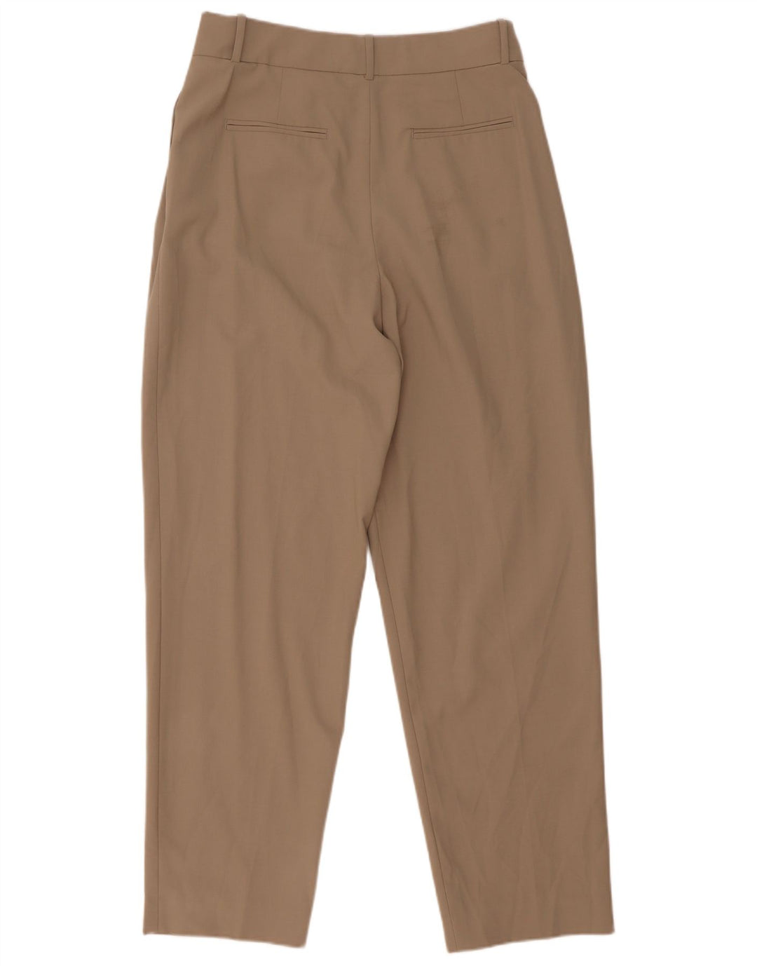 Zara Mujer Pantalón Traje Tapered Mediano W28 L30 Poliéster Beige