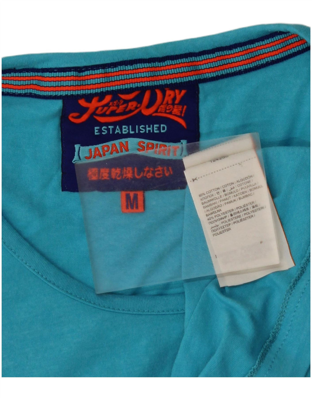 SUPERDRY Top sin mangas gráfico para mujer UK 40 Algodón azul medio