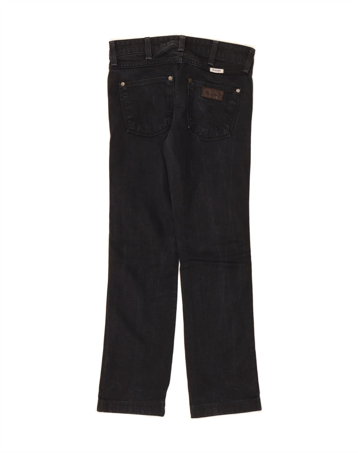 WRANGLER Womens Straight Jeans W25 L32 Black Cotton Vintage Wrangler and Second-Hand Wrangler from Messina Hembry 