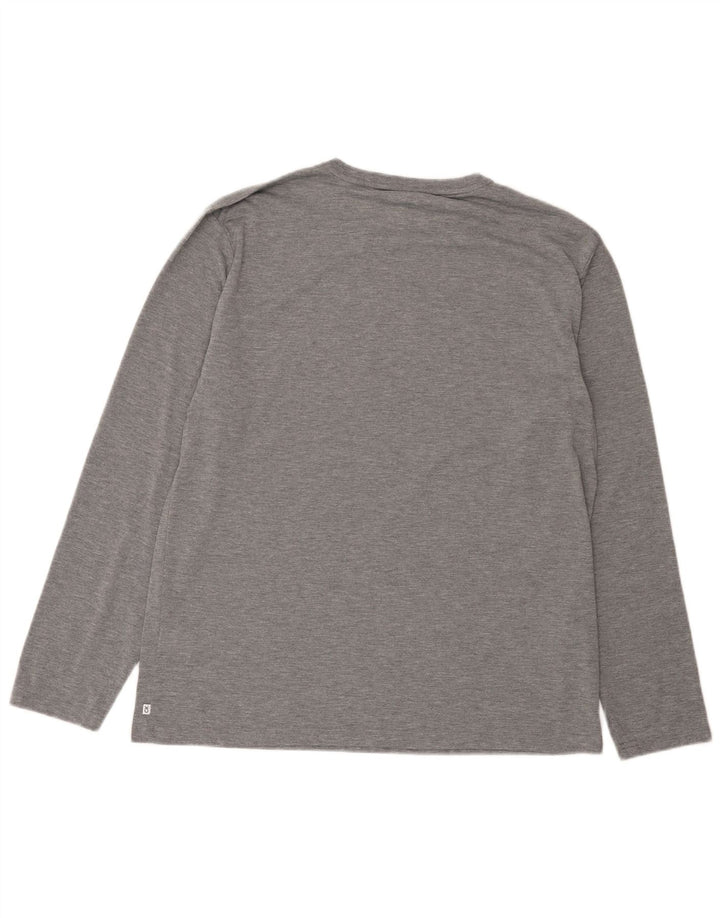 Calvin Klein Hombre Top Manga Larga XL Poliéster Gris