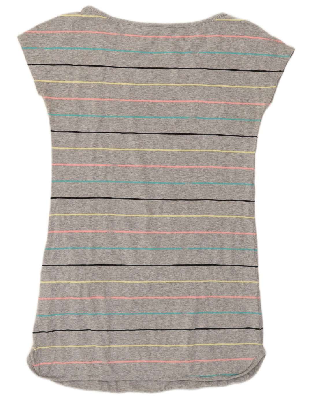 Vestido tipo camiseta para mujer ADIDAS UK 44 Algodón a rayas gris medio