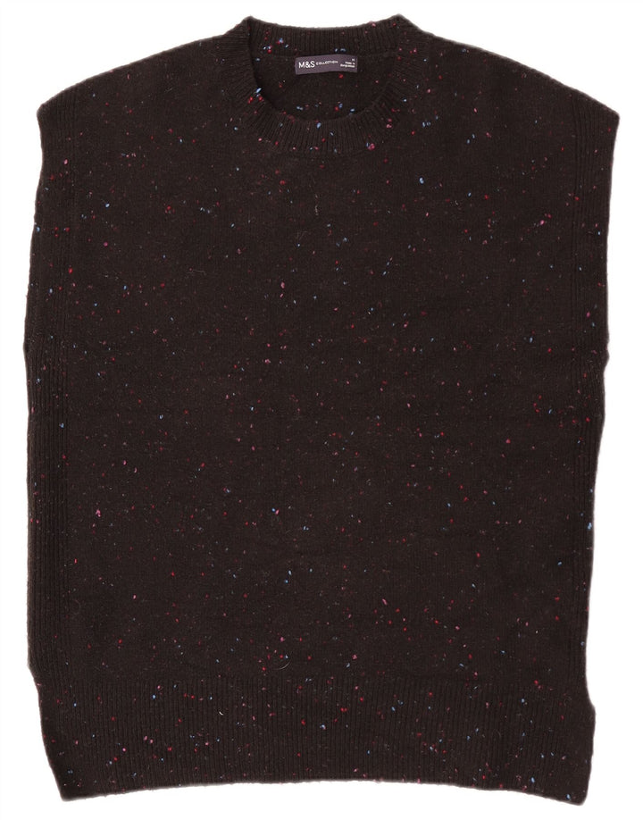 Marks & Spencer - Camiseta sin mangas para hombre, talla mediana, acrílico moteado en negro
