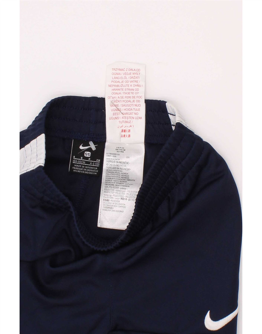 Nike Pantalones de chándal para niños 4-5 años Pequeño Azul Marino Colorblock