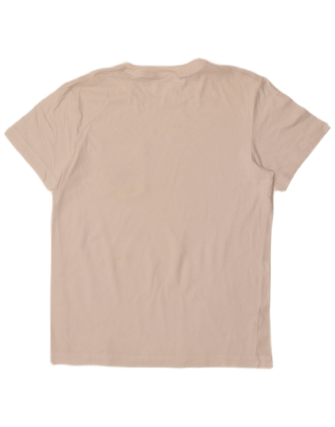 Calvin Klein Jeans Hombre Camiseta Gráfica Top Medium Off White
