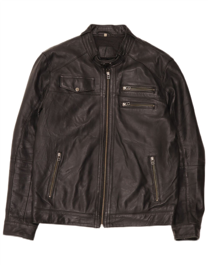 Bata Chaqueta de cuero para hombre UK 42 XL Negro