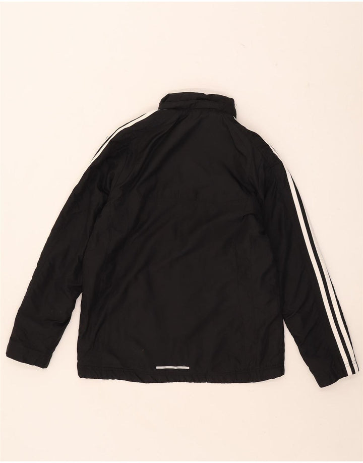 Adidas Chaqueta cortavientos con capucha para niño 13-14 años Negro Poliéster