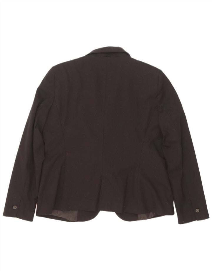 Zara Mujer Chaqueta Blazer De 1 Botón EU 44 XL Poliéster Negro