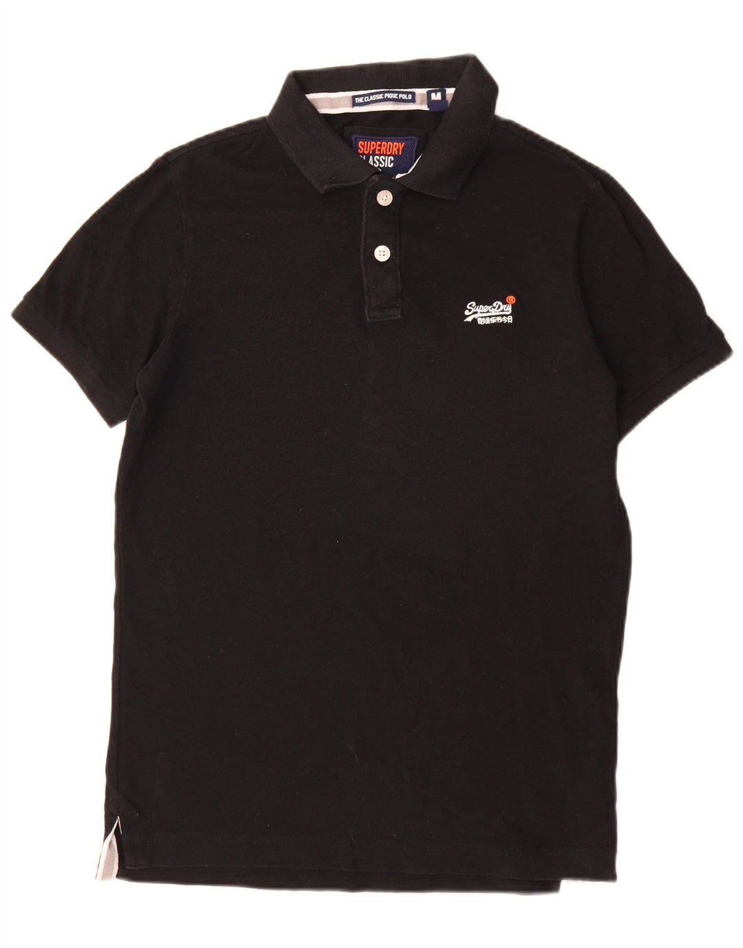 Superdry Polo De Corte Clásico Para Hombre De Algodón Negro Mediano