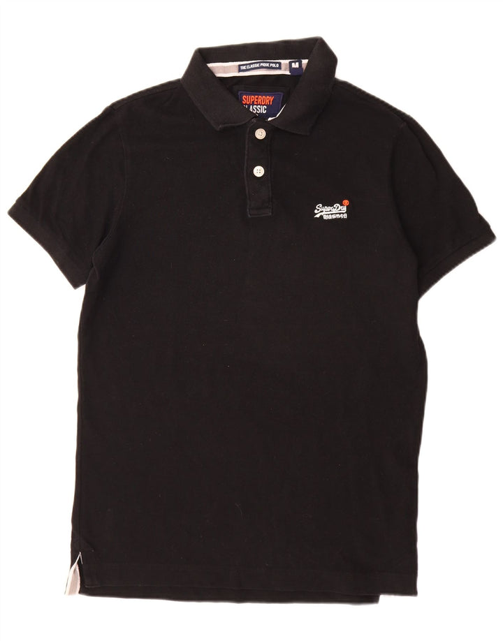 Superdry Polo De Corte Clásico Para Hombre De Algodón Negro Mediano