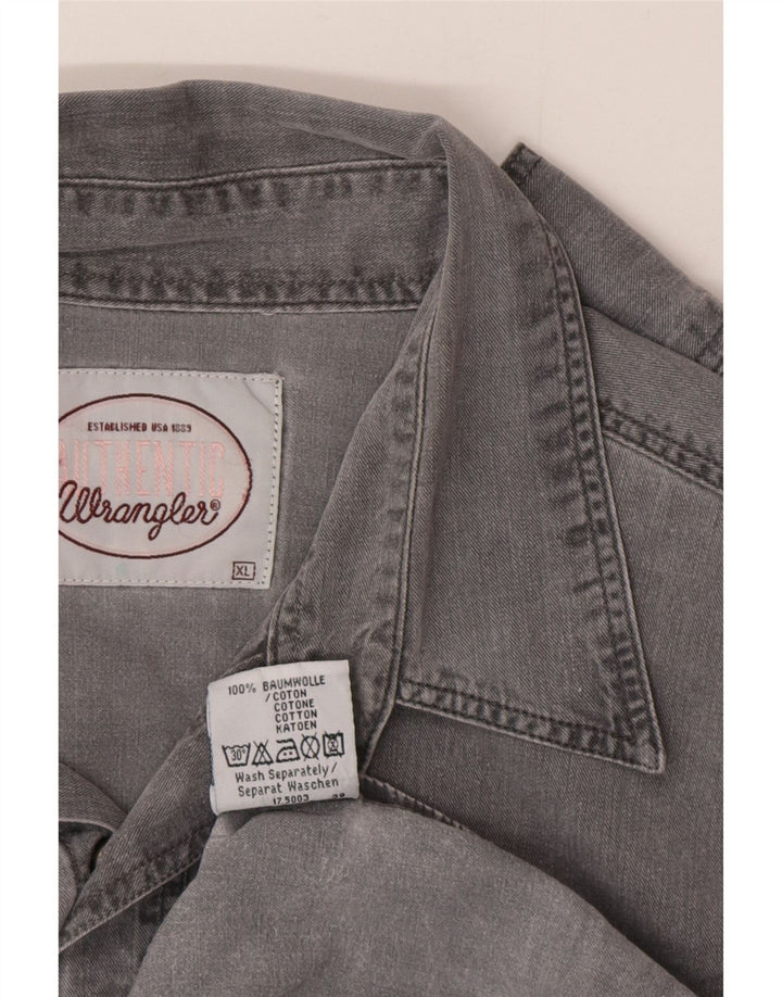 Wrangler Camisa Vaquera Hombre XL Algodón Gris