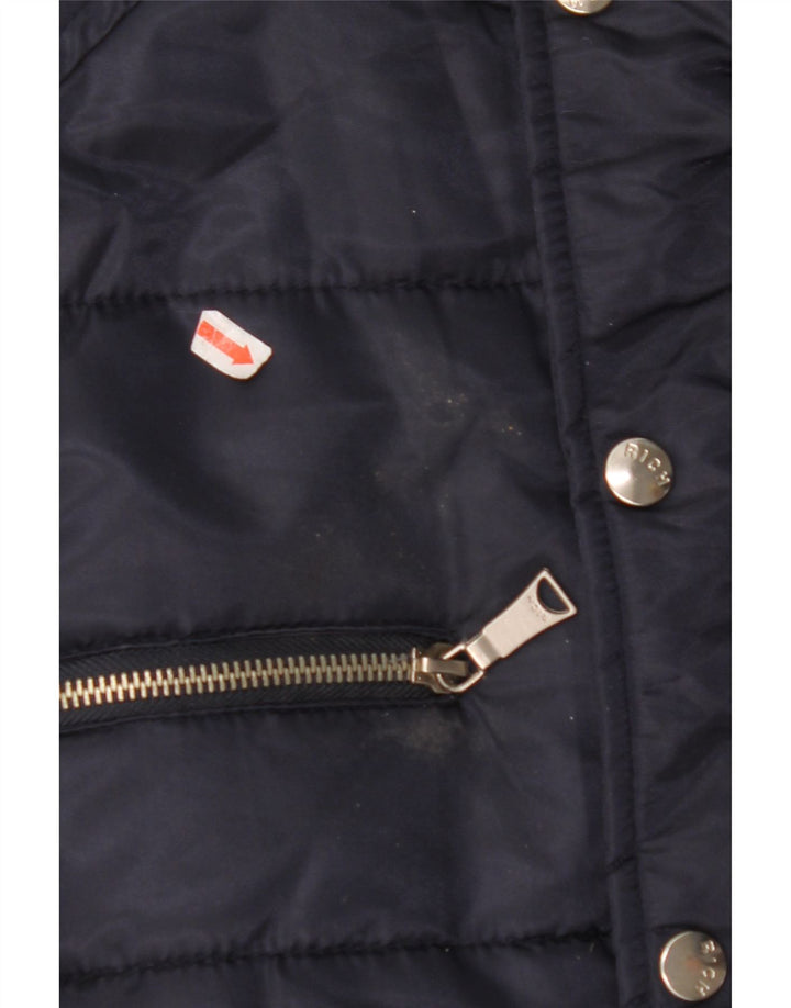 RICHMOND Chaqueta acolchada gráfica para hombre UK 38 Mediana Azul marino Poliamida